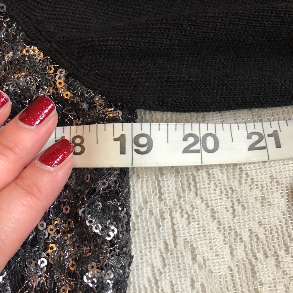Anthro Knitted &Knotted sequined sparkly cardigan - Picture 7 of 11